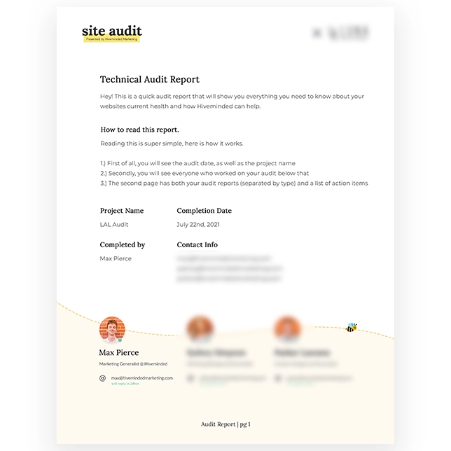 Website audit deliverable