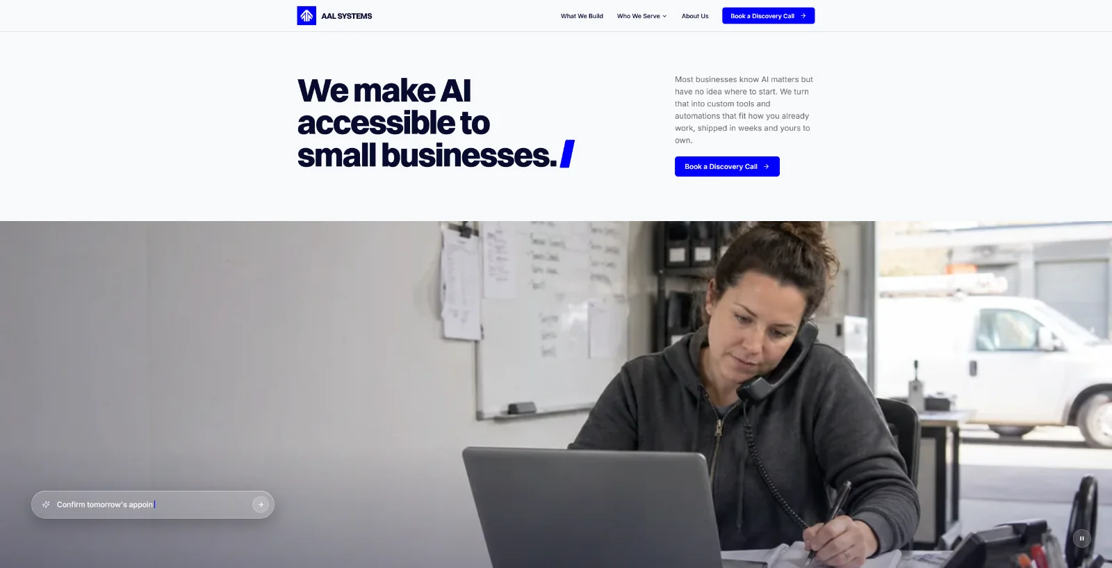 AAL Systems company website homepage